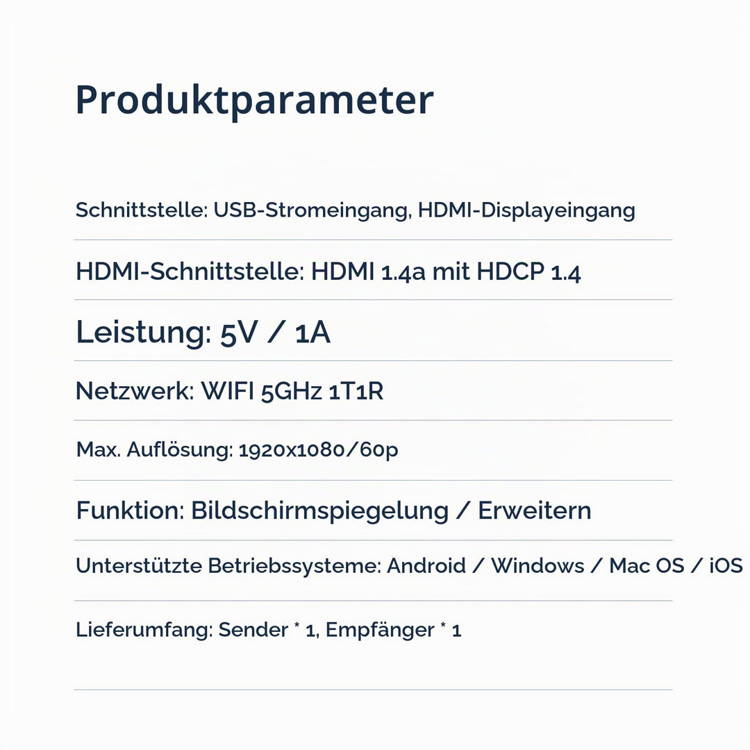 HDMI Wireless Transmitter Set 4K-Eingang 1080p 50m Reichweite - Bild 8