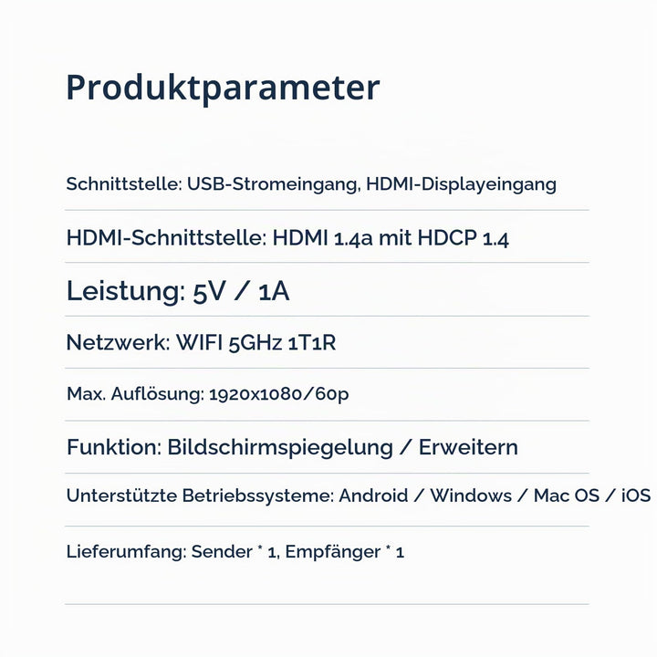 HDMI Wireless Transmitter Set 4K-Eingang 1080p 50m Reichweite - Bild 8