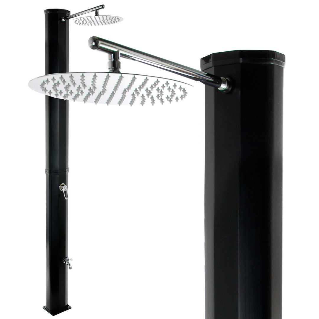 Solar Gartendusche 35 L Edelstahl-Duschkopf Ø 300 mm mit Fussdusche - Bild 10