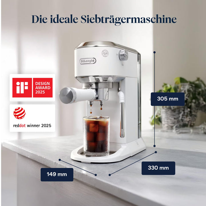 Siebträgermaschine mit Cold Brew Funktion kompakt weiss - Bild 9