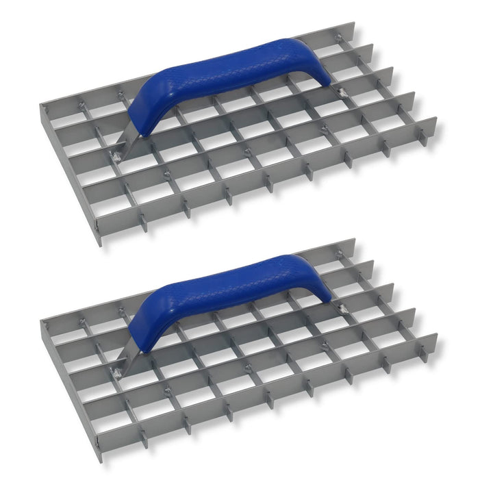 Gitter-Rabot 2er Set Stahl 285x145mm für Gips- und Kalkputz