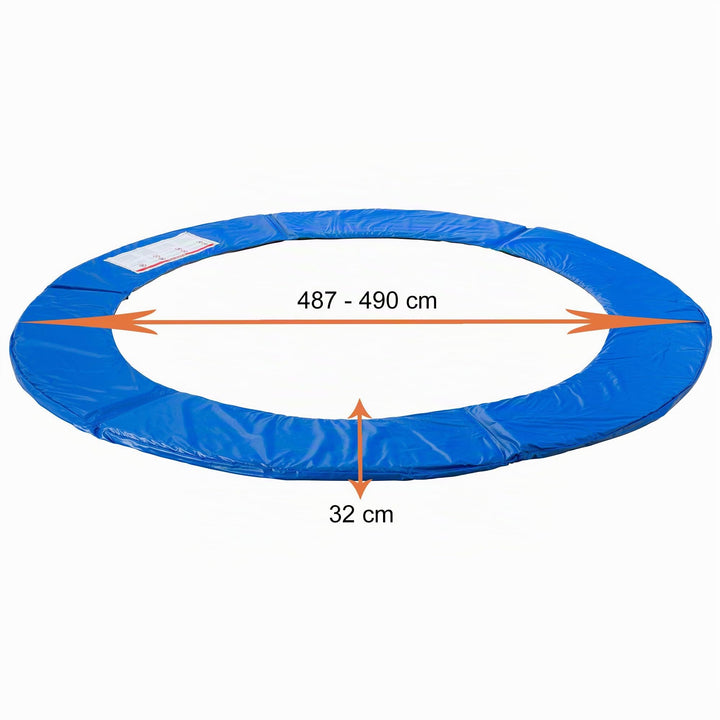 Trampolin Randabdeckung Ø 487 cm Blau UV-resistent 20 mm EPE-Schaum - Bild 5