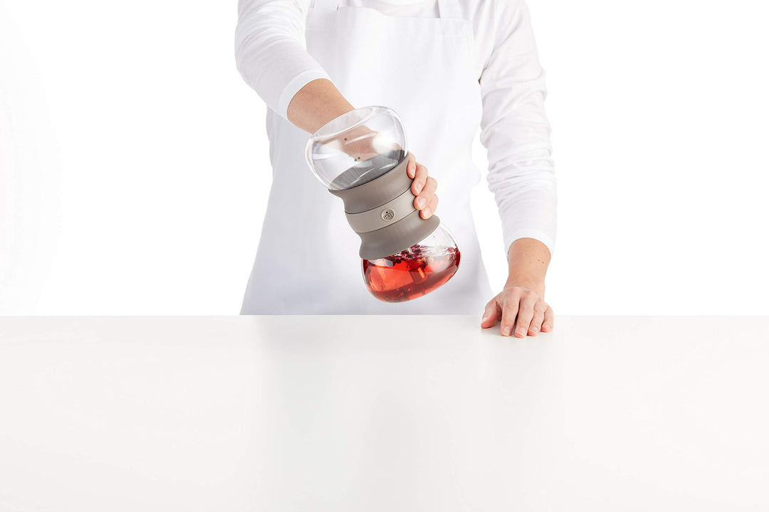 Tee-Set Borosilikatglas mit Keramikdose 4-teilig Weiss/Schwarz - Bild 5