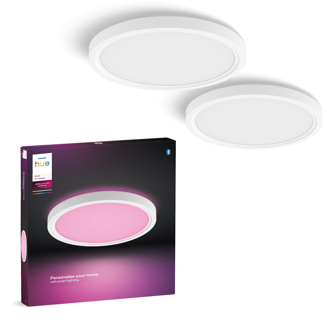 LED-Deckenleuchte Smart rund 291 mm White &amp; Colour 2er-Pack