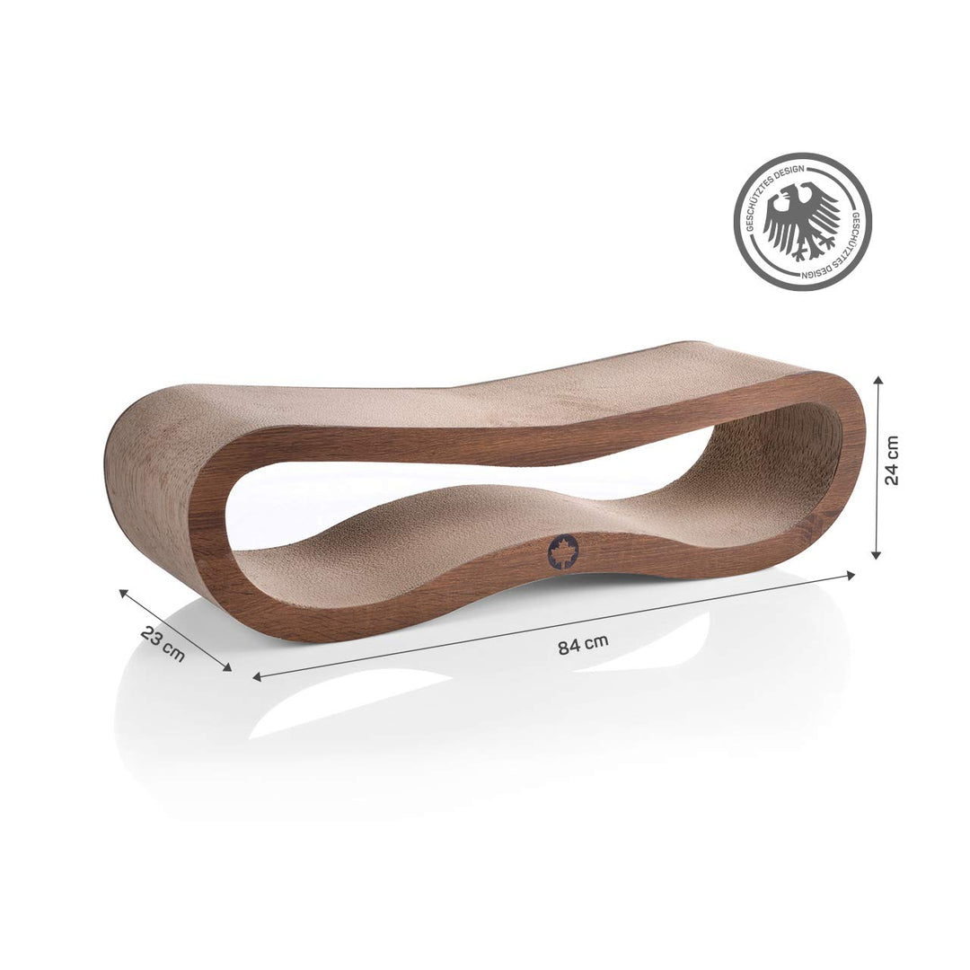 Kratzbrett Lounge Orbit XXL Wellpappe mit Katzenminze 84x24x23cm - Bild 4
