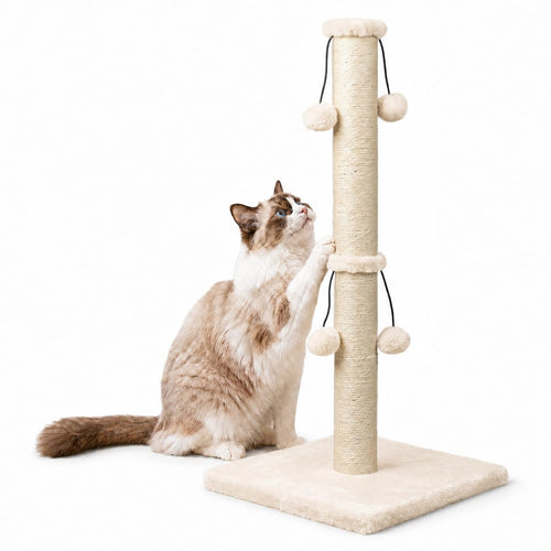 Kratzbaum Katzen 73 cm Sisal mit 4 Spielbällen stabil