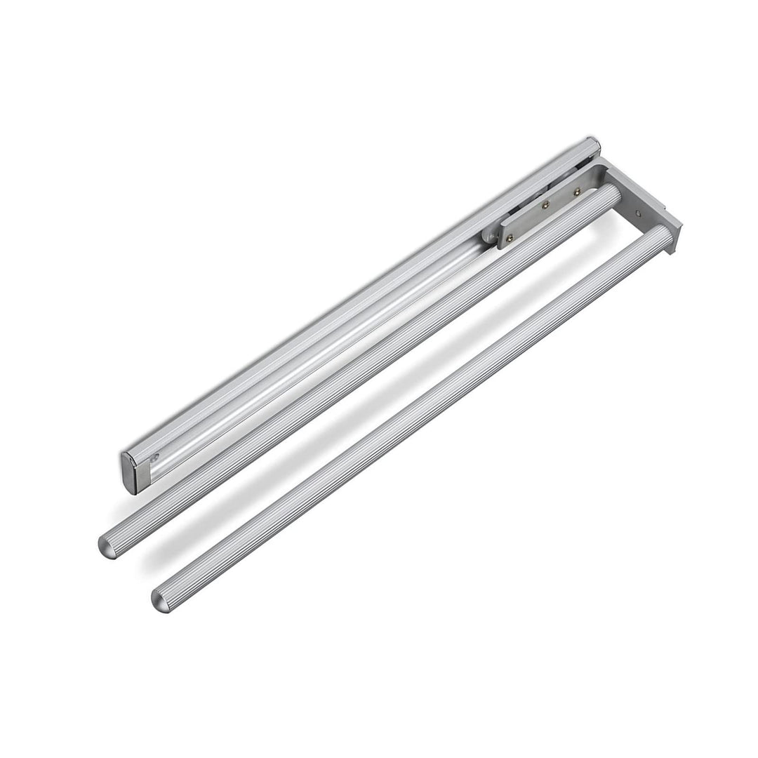 Handtuchhalter Aluminium ausziehbar 2-armig 450–730 mm 2er-Set