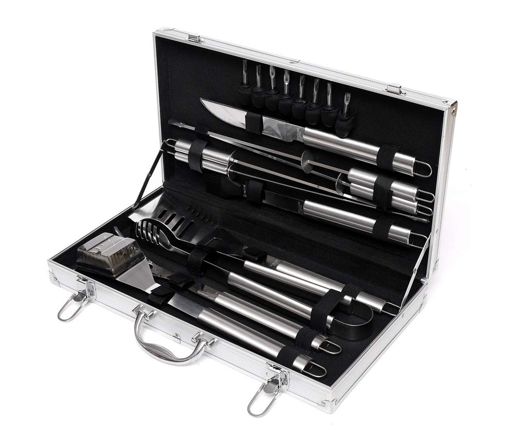 Grillbesteck Set Edelstahl 18-teilig im Aluminiumkoffer - Bild 6