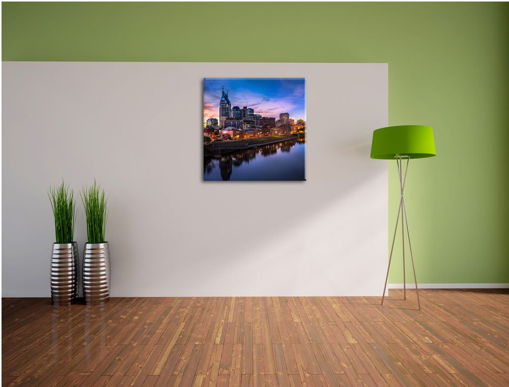 Leinwandbild Nashville Skyline Panorama quadratisch 70x70 cm - Bild 3
