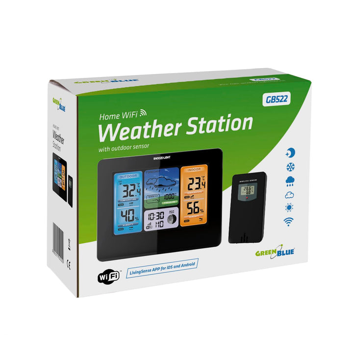 Wetterstation mit WLAN, Farbdisplay, Funk-Aussensensor und Wecker - Bild 9