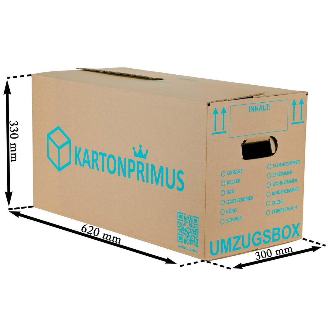 Umzugskartons 25er-Set 62x30x33 cm zweiwellig 40 kg Tragkraft - Bild 2