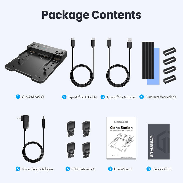 SSD Clone Station NVMe M.2 SATA 2,5"/3,5" USB 3.2 Gen2 - Bild 9
