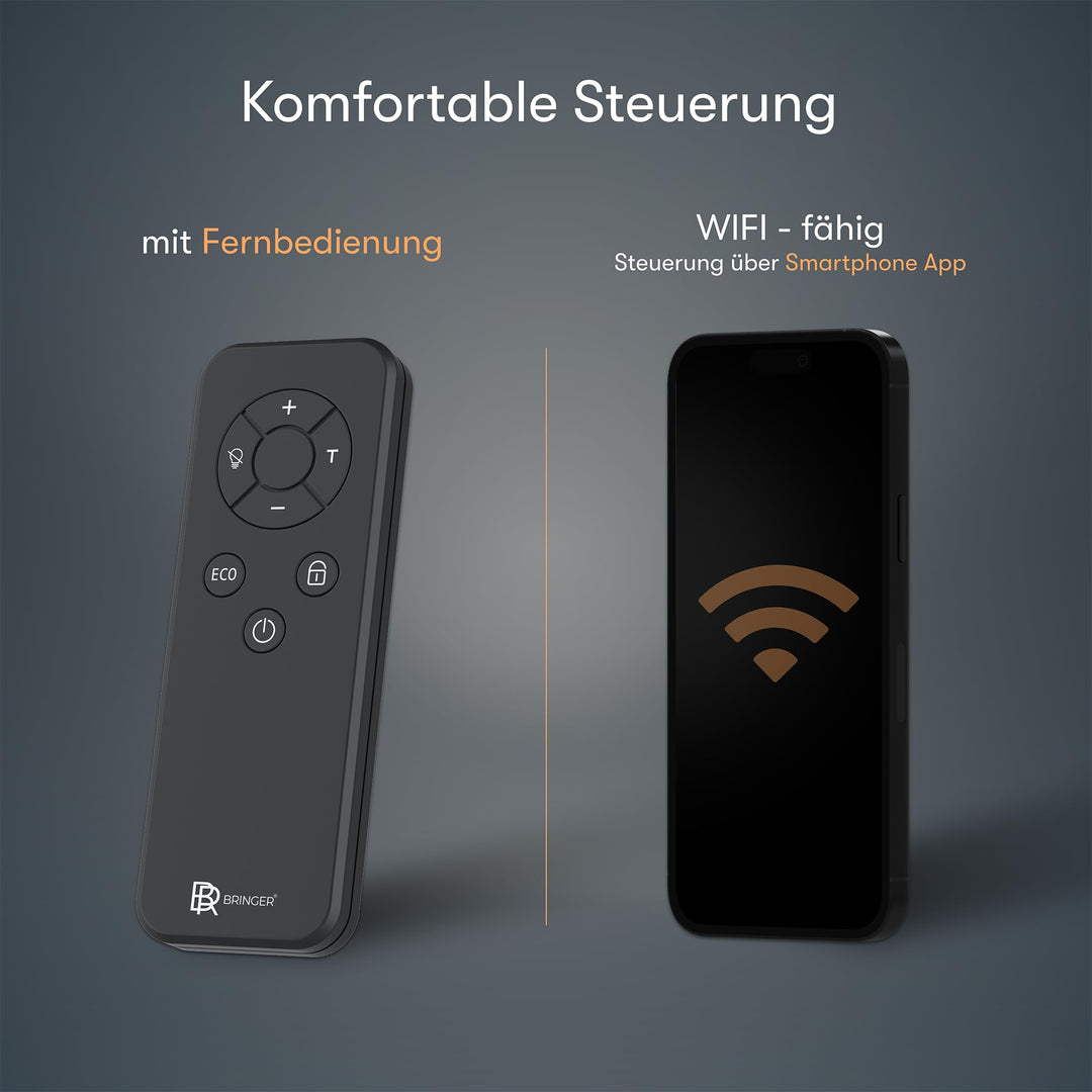 Infrarotheizung 450 W mit Smart Thermostat und App-Steuerung schwarz - Bild 6