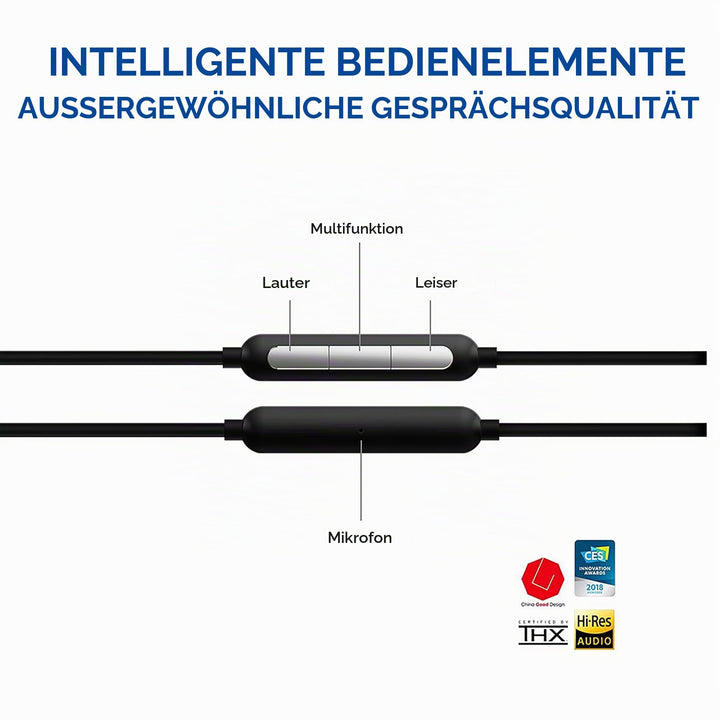 In-Ear Kopfhörer kabelgebunden Triple-Driver Hi-Fi mit Mikrofon - Bild 3