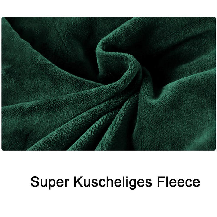 Plüsch Bettwäsche Set 200x200 cm Dunkelgrün Mikrofaser 3-teilig - Bild 4