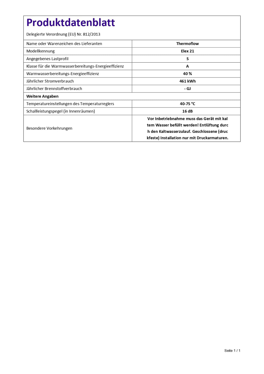 Durchlauferhitzer 21 kW 400V druckfest für Dusche und Badewanne - Bild 6