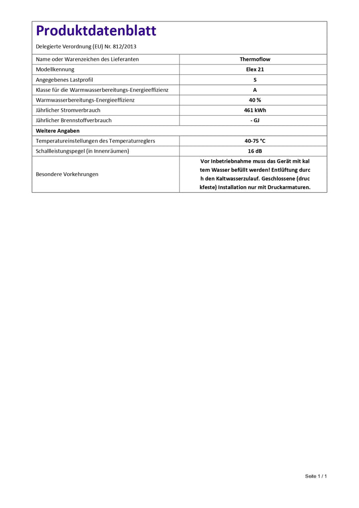 Durchlauferhitzer 21 kW 400V druckfest für Dusche und Badewanne - Bild 6