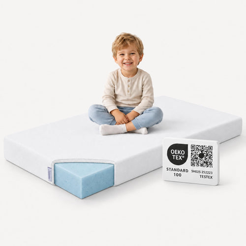 Babymatratze Gelschaum 60x120 cm 12 cm hoch waschbarer Bezug