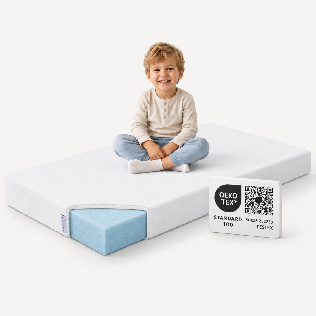Babymatratze Gelschaum 70x140 cm 12cm hoch waschbarer Bezug