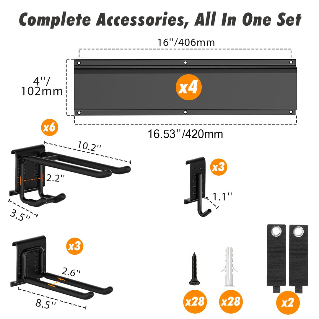 Gerätehalter Wand Metall verstellbar 163 cm Garage Keller - Bild 6