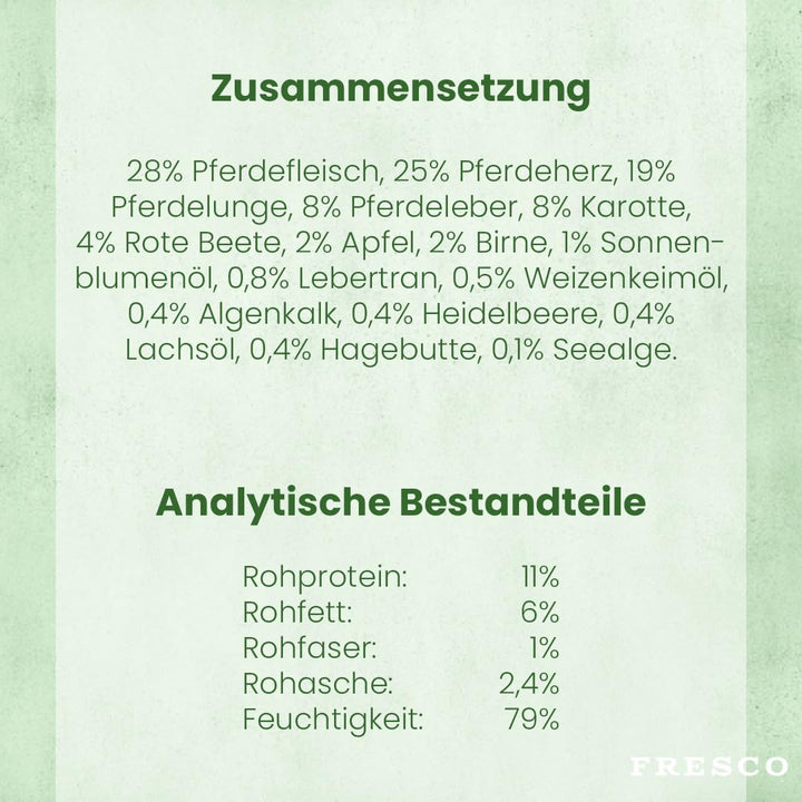 Nassfutter Hund Pferd getreidefrei Monoprotein 12 x 400g BARF - Bild 3