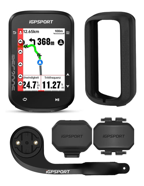 Fahrradcomputer GPS kabellos 2,4" Farbdisplay mit Routennavigation