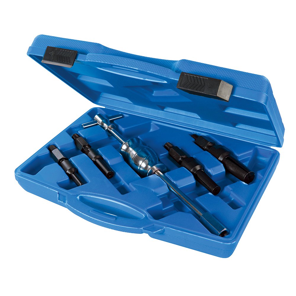 Grundloch-Innenlagerabzieher Set 5-teilig 12–32 mm mit Gleithammer