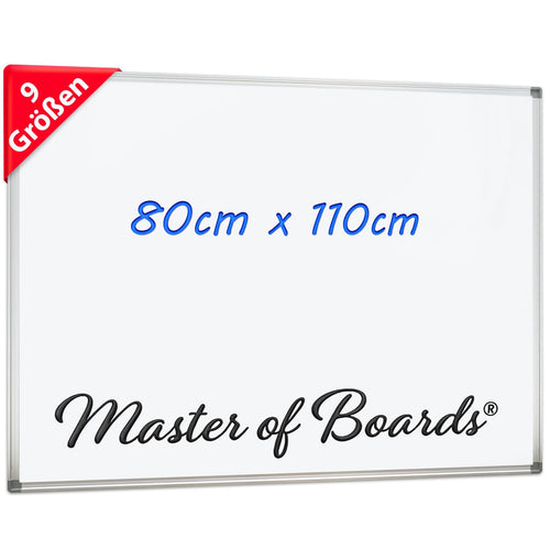 Whiteboard magnetisch 110x80cm Alurahmen kratzfest trocken abwischbar