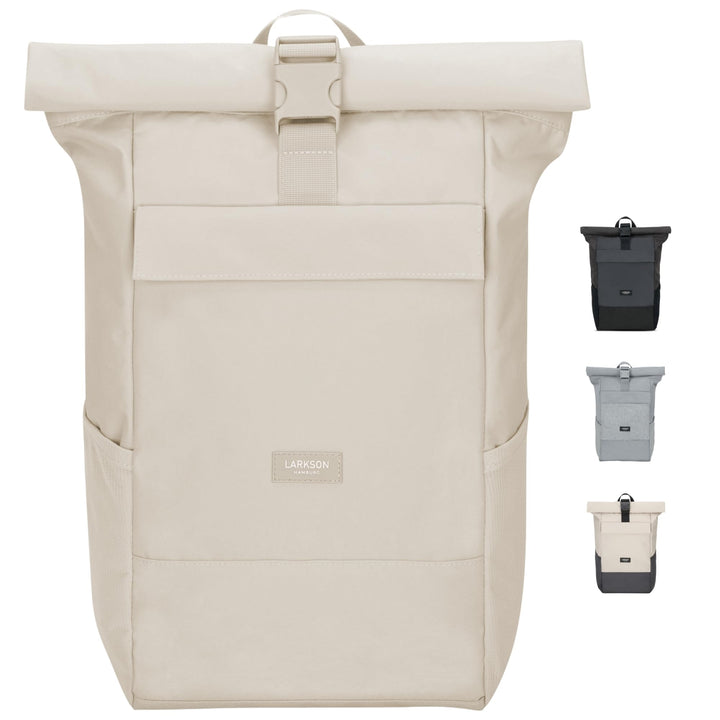 Rolltop Rucksack 16-20 Liter mit Laptopfach wasserabweisend Sand