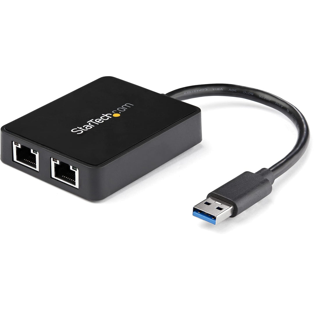 USB 3.0 Dual-Port Gigabit Ethernet Adapter mit USB-Passthrough
