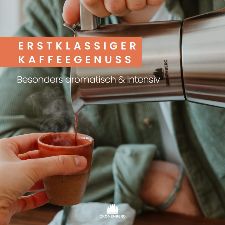 Espressokocher Induktion Edelstahl 4 Tassen mit Reduziersieb - Bild 7