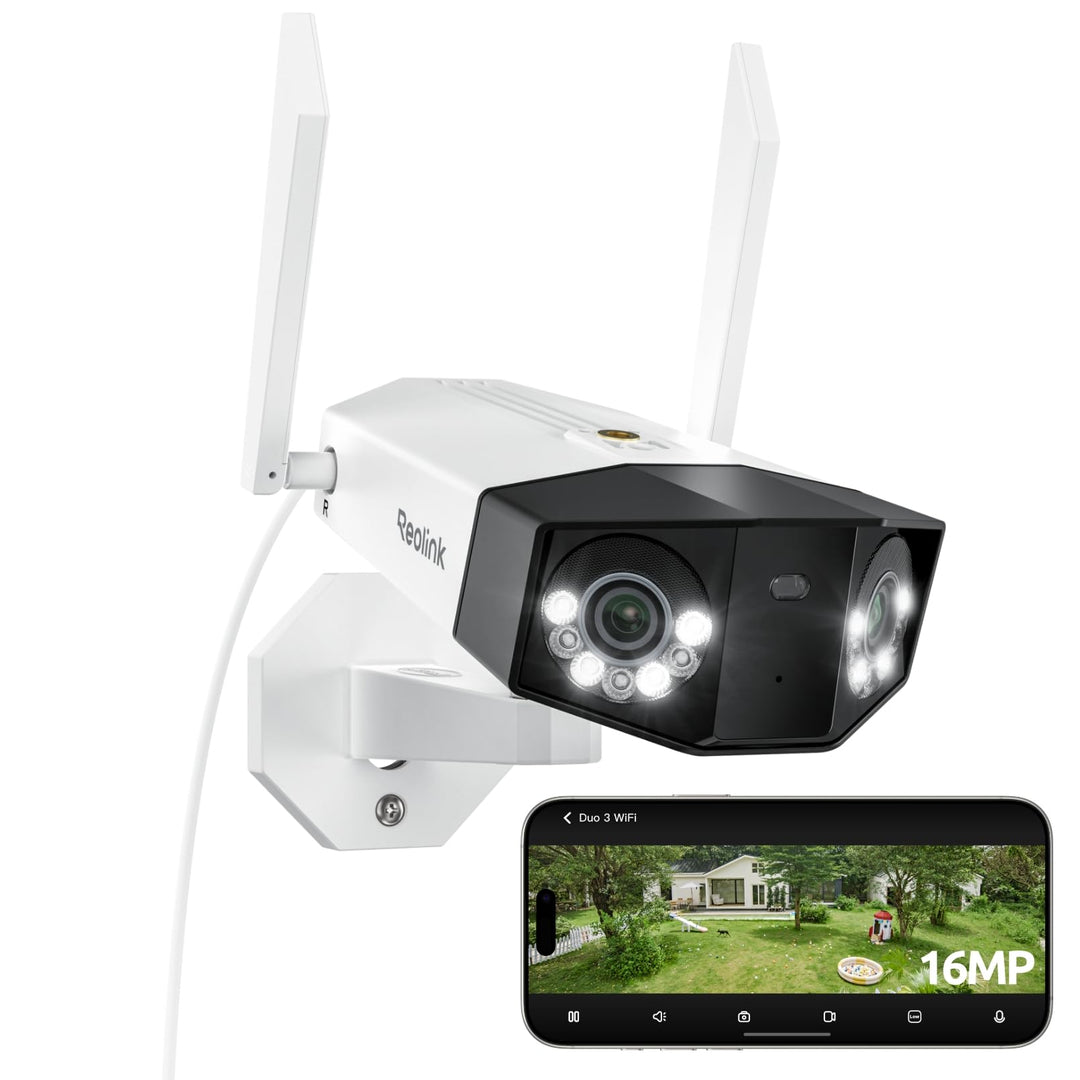 Überwachungskamera Aussen 16MP 180° Panorama Wi-Fi 6 IP67