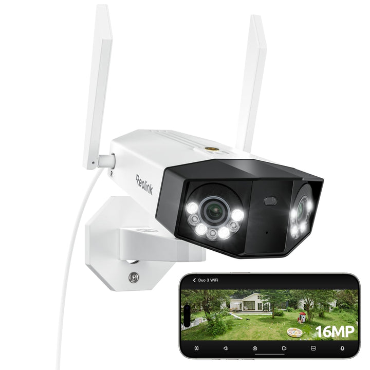 Überwachungskamera Aussen 16MP 180° Panorama Wi-Fi 6 IP67