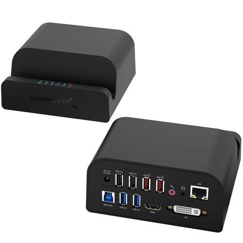 USB Docking Station Dual Monitor HDMI DVI RJ45 4 USB Ports