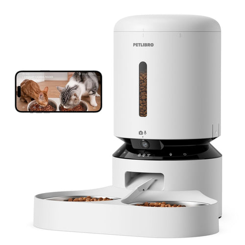 Futterautomat Katze Hund 5L 2 Näpfe 1080P Kamera 5G WiFi App