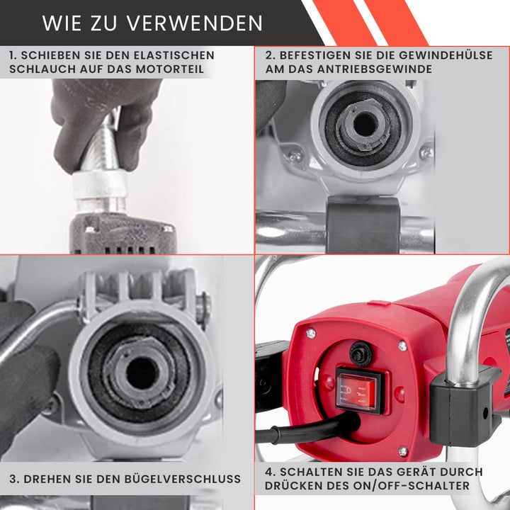 Betonrüttler Elektrisch 2300 W mit 4 m Welle und Ø35 mm Rüttelkopf - Bild 10