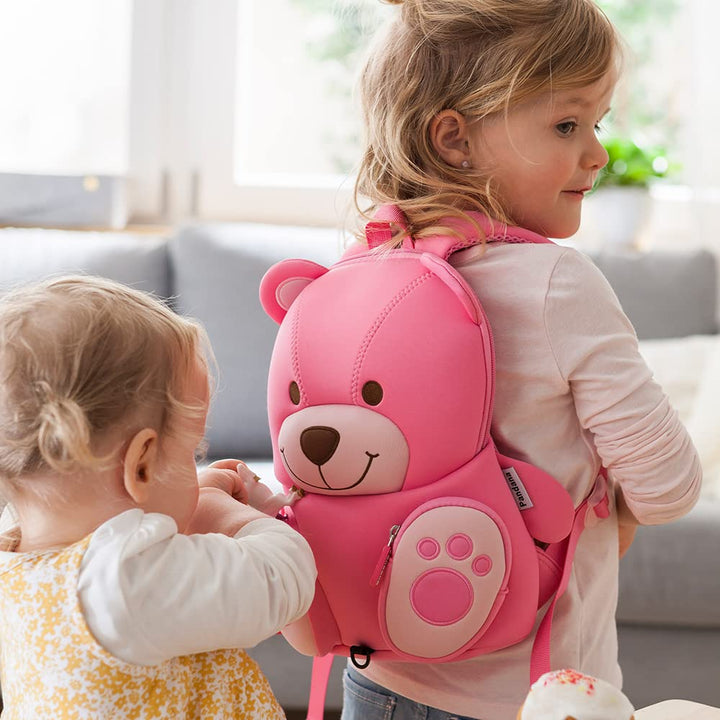 Kinderrucksack Neopren Bär-Design rosa für Kindergarten - Bild 2