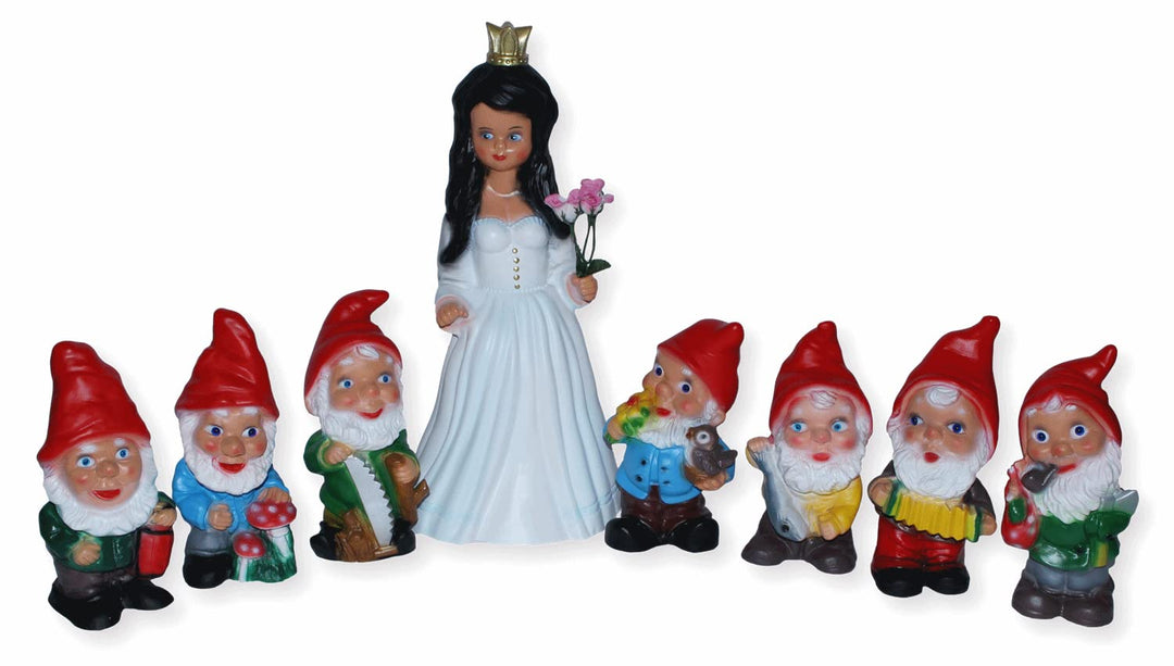 Gartenfigur Schneewittchen und 7 Zwerge PVC wetterfest 8-teilig