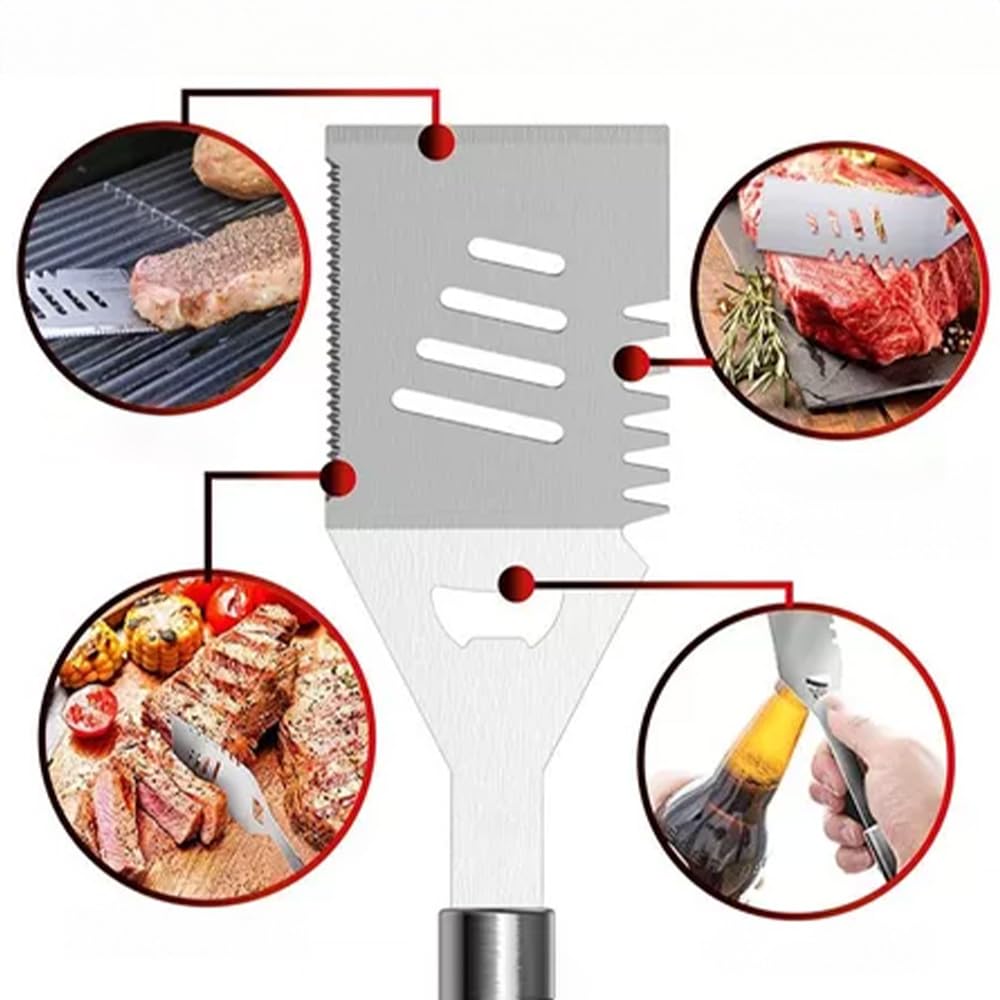 Grillbesteck-Set 16-teilig Edelstahl im Aluminiumkoffer - Bild 6