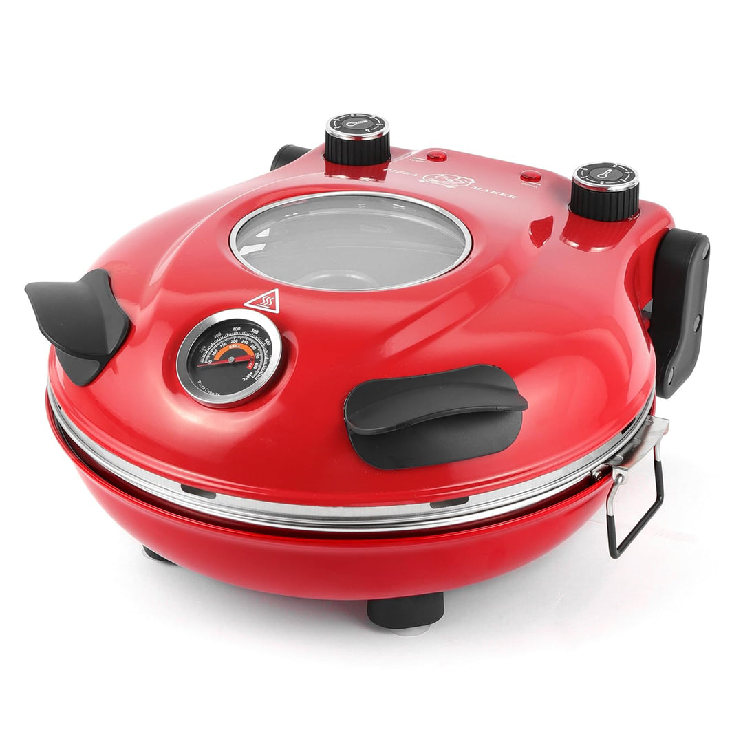 Elektrischer Pizzaofen 420°C Naturkeramikstein 31cm für Zuhause
