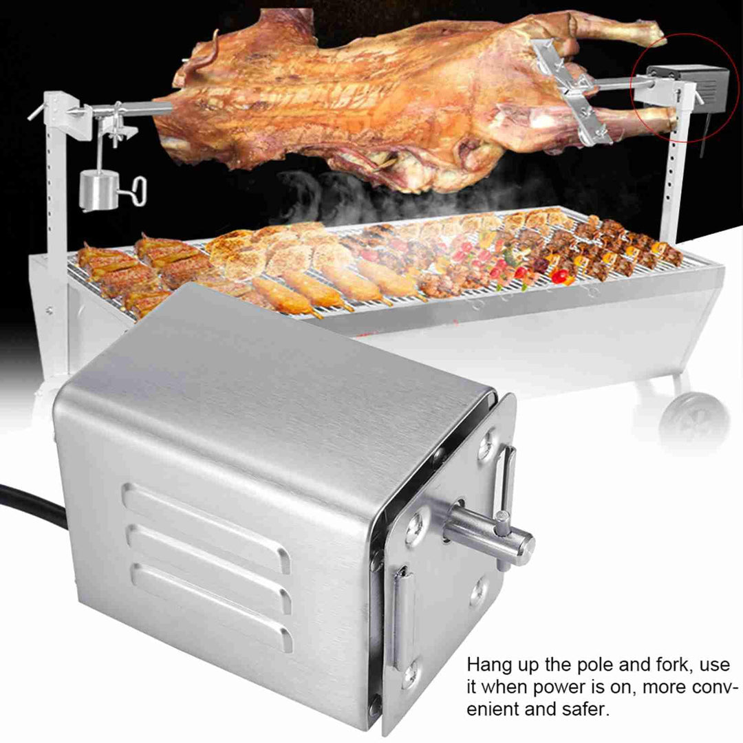 Grillmotor Rotisserie Edelstahl 15W 50-70kgF für Spiessbräter - Bild 3