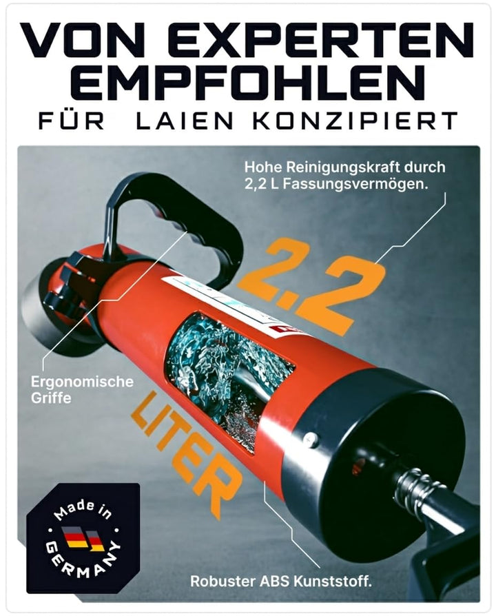 Rohrreinigungspumpe Druckluft ABS mit 2 Gummi-Adaptern für Abflüsse - Bild 3