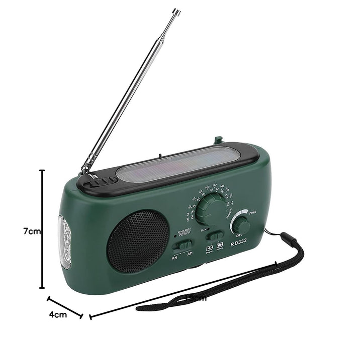 Notfallradio Solar Kurbel AM/FM mit LED-Taschenlampe und SOS-Alarm - Bild 10