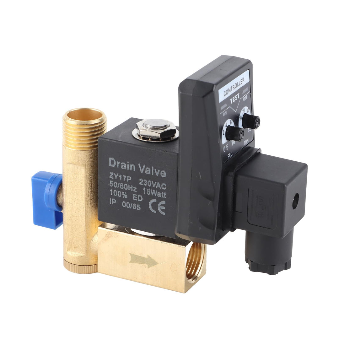 Magnetventil Messing 230V G1/2 DN15 für Wasser und Druckluft