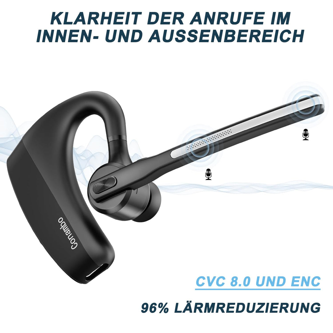Bluetooth Headset In-Ear 80h Akkulaufzeit CVC 8.0 ENC Mikrofon - Bild 3