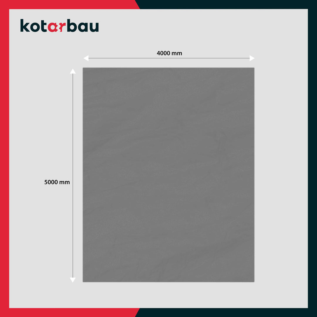 Abdeckfolie Maler 4x5m Grau Polyethylen 50er Set - Bild 3