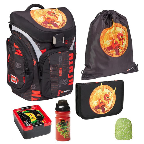 Schulranzen Set 6-teilig Ninjago Rot ergonomisch 16L Grundschule