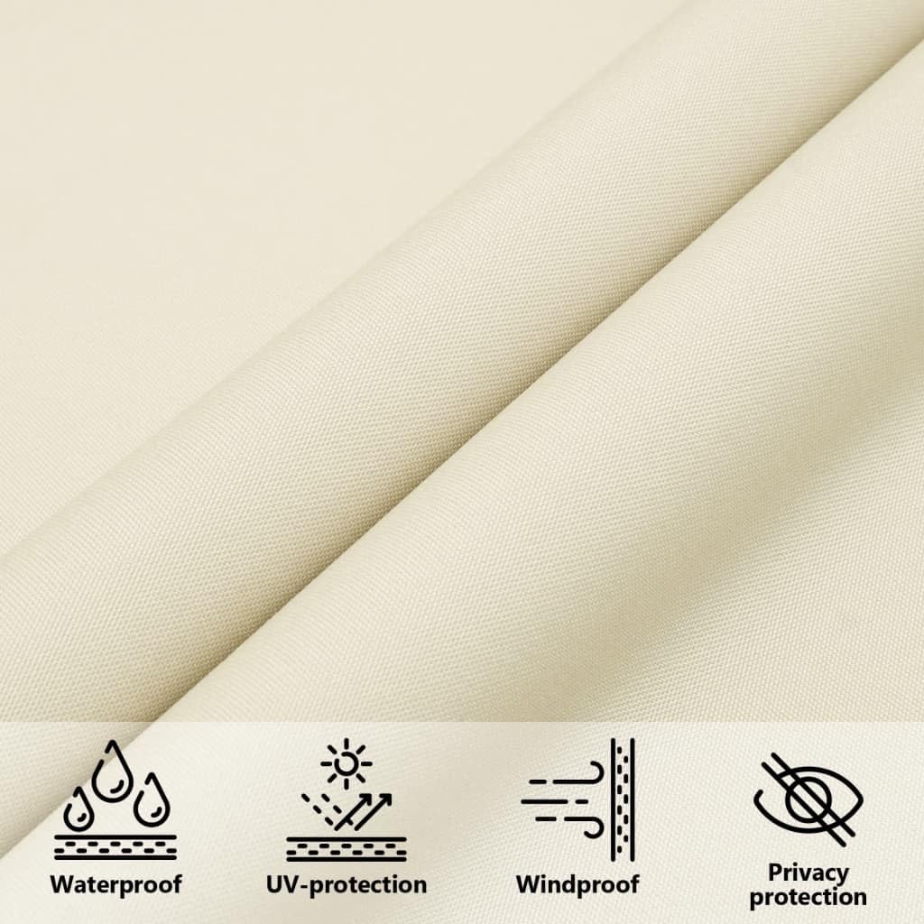 Sonnensegel Dreieck 5x5x5 m Oxford-Gewebe Creme für Terrasse - Bild 4