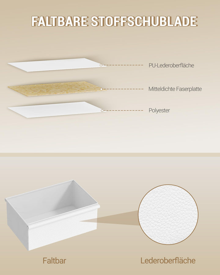 Kinderzimmerregal 9 Fächer 8 Boxen mit Haken 30x140x104 cm Weiss - Bild 8