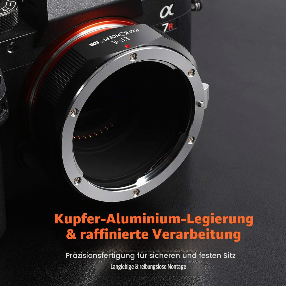 Objektivadapter Canon EOS EF auf Sony E-Mount manuell Aluminium - Bild 5